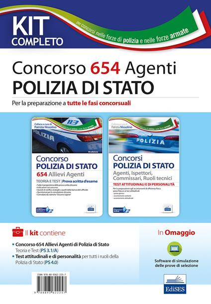 Concorso 654 allievi agenti Polizia di Stato. Kit. Con software di simulazione - copertina