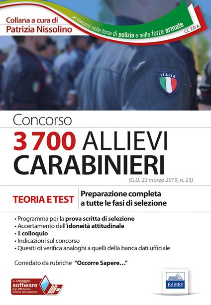 Concorso 3700 allievi Carabinieri. Teoria e test. Preparazione completa a tutte le fasi di selezione. Con Contenuto digitale per download e accesso on line - copertina