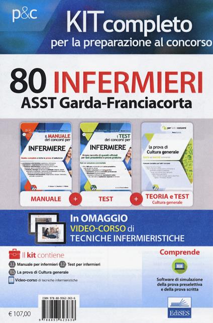 Kit completo per la preparazione al concorso 80 infermieri ASST Garda-Franciacorta. Con e-book. Con software di simulazione - copertina