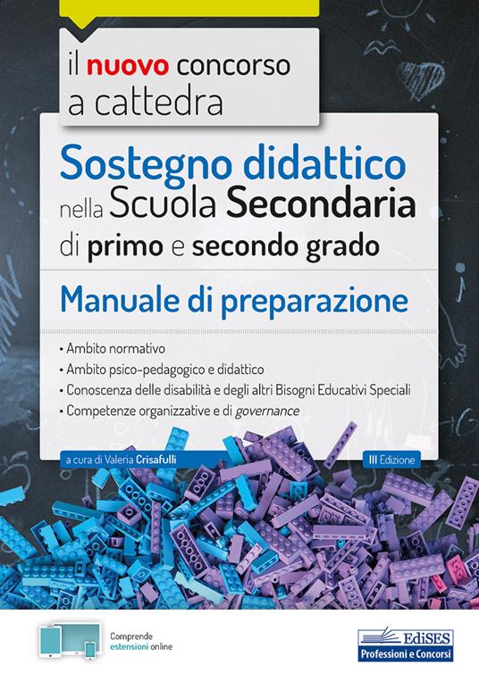 Il nuovo concorso a cattedra. Sostegno didattico scuola secondaria di primo e secondo grado. Manuale di preparazione - copertina