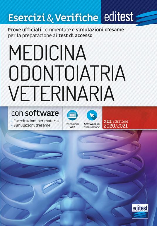 EdiTEST. Medicina, odontoiatria, veterinaria. Esercizi & verifiche. Con software di simulazione - copertina