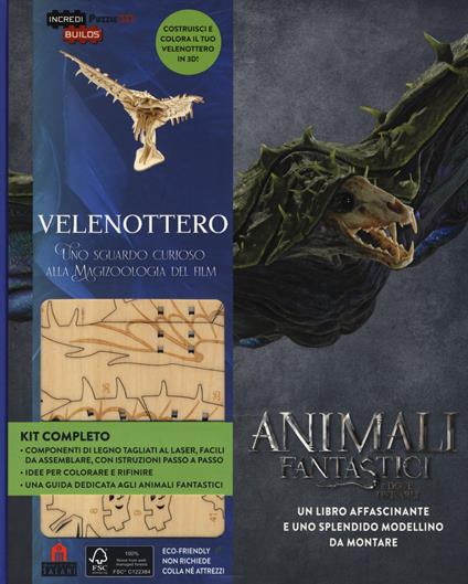 Velenottero. Animali fantastici e dove trovarli. Uno sguardo curioso alla magizoologia del film. Incredibuilds puzzle 3D da J. K. Rowling. Ediz. illustrata. Con gadget - Jody Revenson - copertina