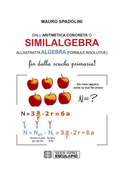 Dall'aritmetica concreta o similalgebra all'astratta algebra (formule risolutive). Fin dalla scuola primaria! - Mauro Spadolini - copertina