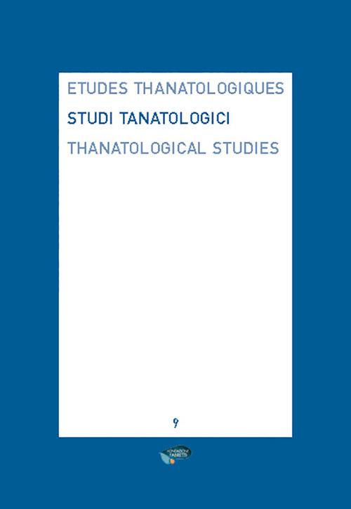 Studi tanatologici. Ediz. italiana, inglese e francese (2017-2018). Vol. 9 - copertina