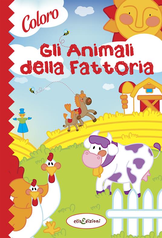 Colora gli animali della fattoria. Ediz. illustrata - copertina