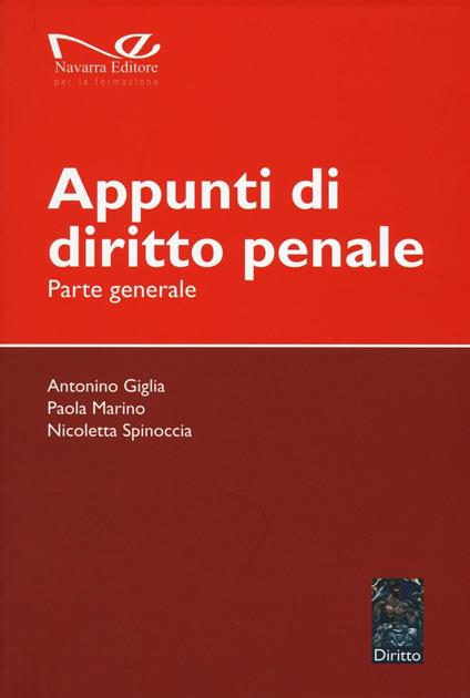 Appunti di diritto penale. Parte generale - Antonino Giglia,Paola Marino,Nicoletta Spinoccia - copertina