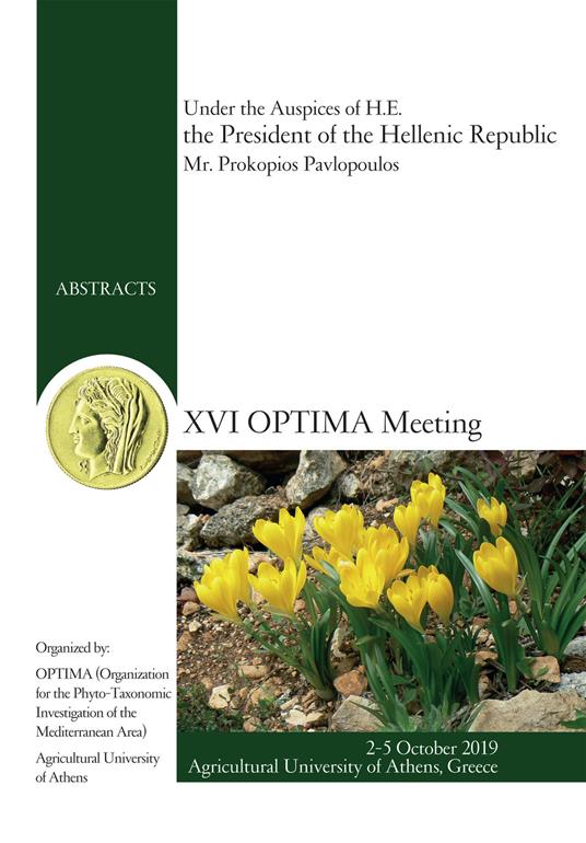 Proceedings of the 16th Optima meeting. Abstracts, 2-5 October 2019, Agricultural University of Athens, Greece - copertina