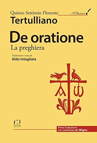 De oratione. La preghiera - Quinto S. Tertulliano - copertina