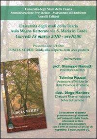 Tuscia verde. Guida alla scoperta delle aree protette - copertina