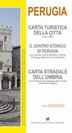 Perugia. Carta turistica città 1:6000. Il centro storico di Perugia