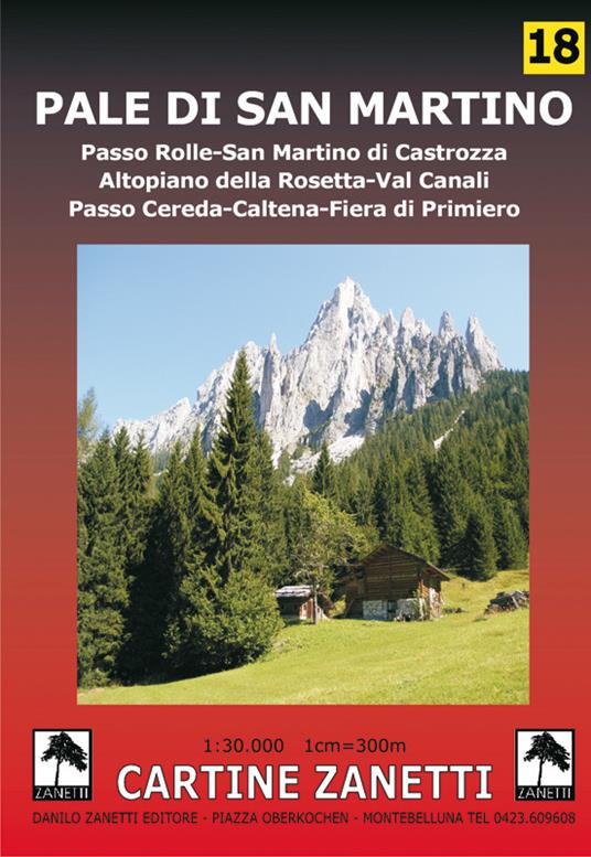 Pale di San Martino 1:30.000 - Cartograph - Libro - Danilo Zanetti Editore  - Cartine dei sentieri | laFeltrinelli