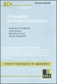 Compendio di diritto comunitario - copertina