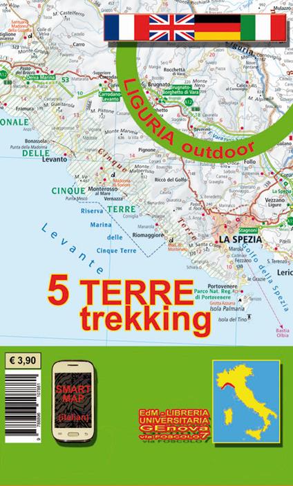 5 Terre trekking. Carta dei sentieri 1:25.000 - Stefano Tarantino - copertina