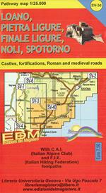 Patway map Finale Ligure, Loano, Pietra Ligure, Noli, Spotorno, Varigotti. Carte dei sentieri di Liguria 1:25.000