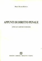 Appunti di diritto penale. Anno accademico (2010-2011)