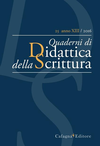 QdS. Quaderni di didattica della scrittura (2016). Vol. 25 - copertina