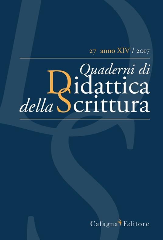 QdS. Quaderni di didattica della scrittura (2017). Vol. 27 - copertina