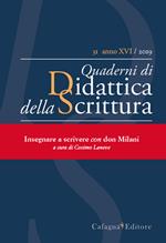 QdS. Quaderni di didattica della scrittura (2019). Vol. 31