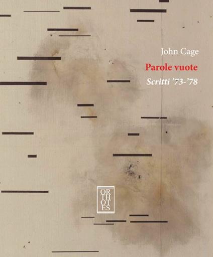 Parole vuote. Scritti '73-'78 - John Cage - copertina