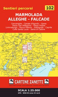 MArmolada - Alleghe - Falcade 1:25.000 GPS - WGS 84 zona 33 nord -  Cartograph - Libro - Danilo Zanetti Editore - | laFeltrinelli