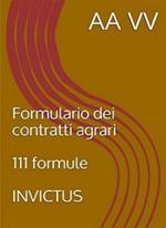 Formulario dei contratti agrari