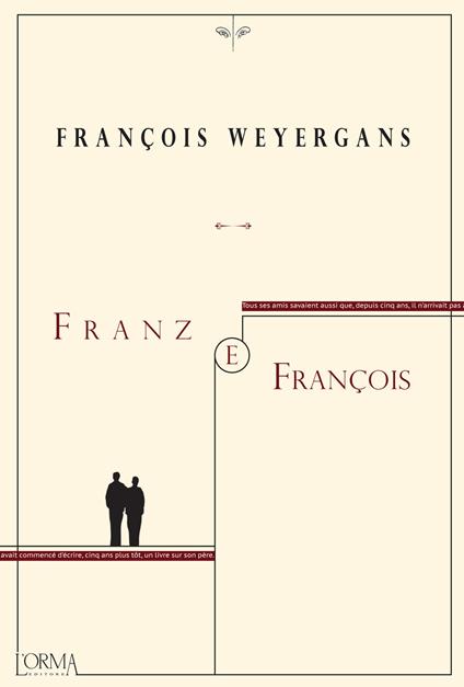 Franz e François - François Weyergans - copertina