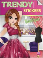 Trendy model stickers. Boutique. Con adesivi