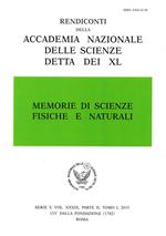 Memorie di scienze fisiche e naturali. Serie V. Rendiconti della Accademia Nazionale delle Scienze detta dei XL (2015). Vol. 34\2