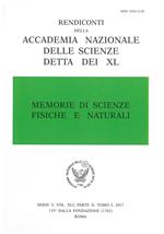 Memorie di scienze fisiche e naturali. Serie V. Rendiconti della Accademia Nazionale delle Scienze detta dei XL (2018). Vol. 41\1