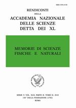 Memorie di scienze fisiche e naturali. Serie V. Rendiconti della Accademia Nazionale delle Scienze detta dei XL (2018). Vol. 42\2