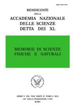 Memorie di scienze fisiche e naturali. Serie V. Rendiconti della Accademia Nazionale delle Scienze detta dei XL (2018). Vol. 42\1