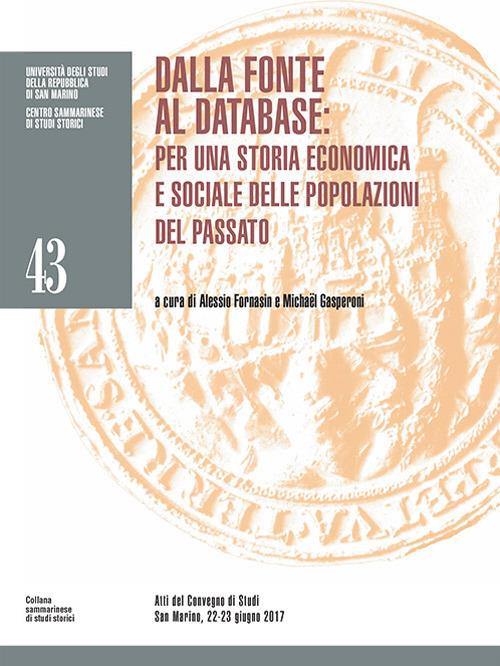 Dalla fonte al database: per una storia economica e sociale delle popolazioni del passato - copertina