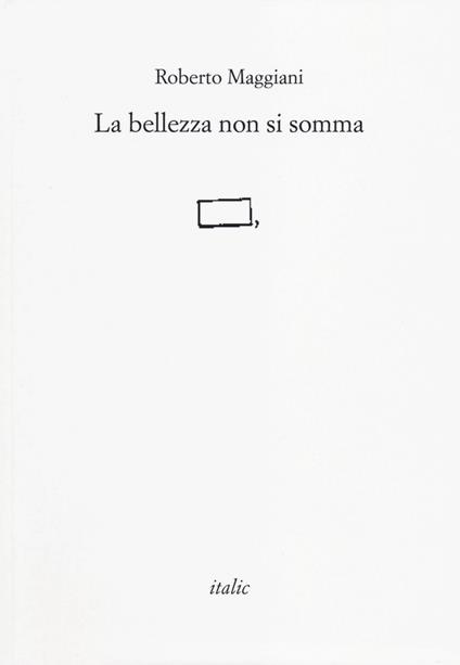 La bellezza non si somma - Roberto Maggiani - copertina