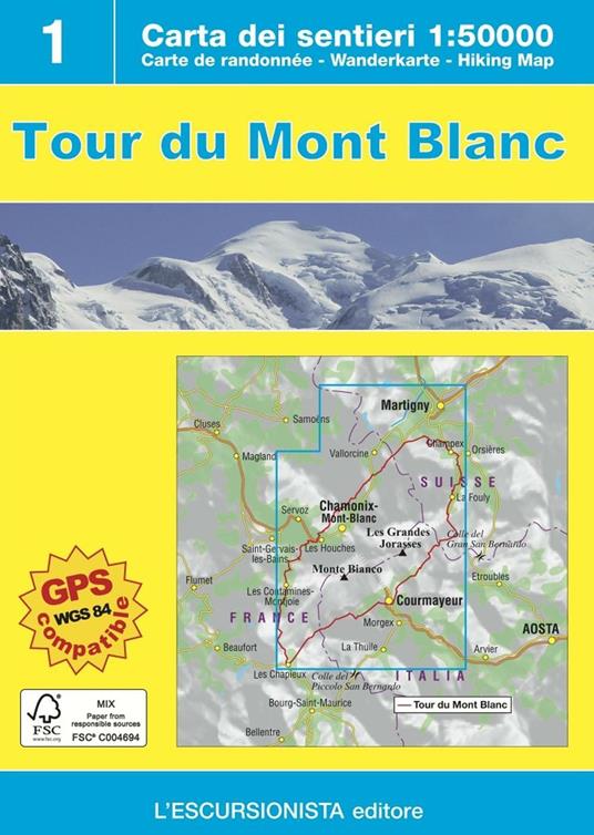 Tour du Mont Balnc. Con carta escursionistica 1:50.000 - Luca Zavatta - copertina