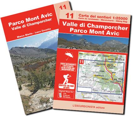 Valle di Champorcher, Parco Mont Avic. Ediz. multilingue. Con Carta geografica: Carta dei sentieri 1:25.000 - Luca Zavatta,Marco Blatto - copertina