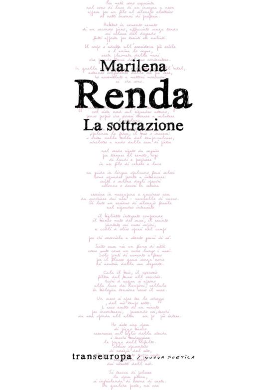 La sottrazione - Marilena Renda - copertina