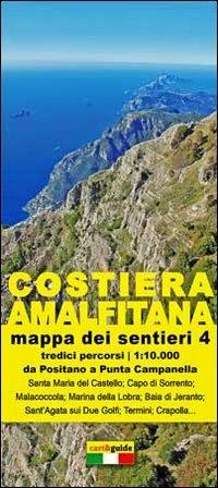 Mappa dei sentieri della costiera Amalfitana. Scale 1:10.000. Vol. 4: Da Positano a Punta Campanella. - Gabriele Cavaliere - copertina