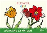 Flower Kids. Blocco da colorare