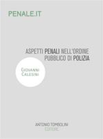 Aspetti penali dell'ordine pubblico di polizia. Attività di iniziativa nel controllo del territorio