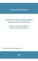 Cosa fare in caso di separazione, divorzio o fine convivenza. Alcune riflessioni alla luce della nuova normativa