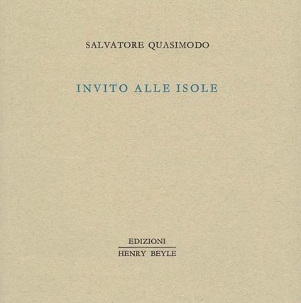 Invito alle isole - Salvatore Quasimodo - copertina