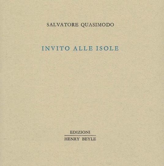 Invito alle isole - Salvatore Quasimodo - copertina