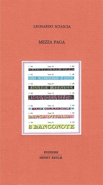 Mezza paga - Leonardo Sciascia - copertina