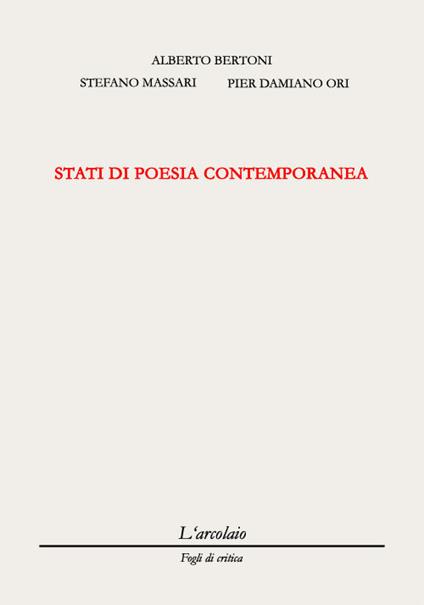 Stati di poesia contemporanea - copertina