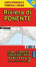 Carta stradale e turistica di Liguria 1: 160.000. Riviera di Ponente