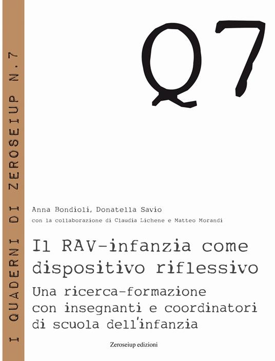 Il RAV-infanzia come dispositivo riflessivo. Una ricerca-formazione con insegnanti e coordinatori di scuola dell'infanzia - Anna Bondioli,Donatella Savio,Claudia Lichene - copertina