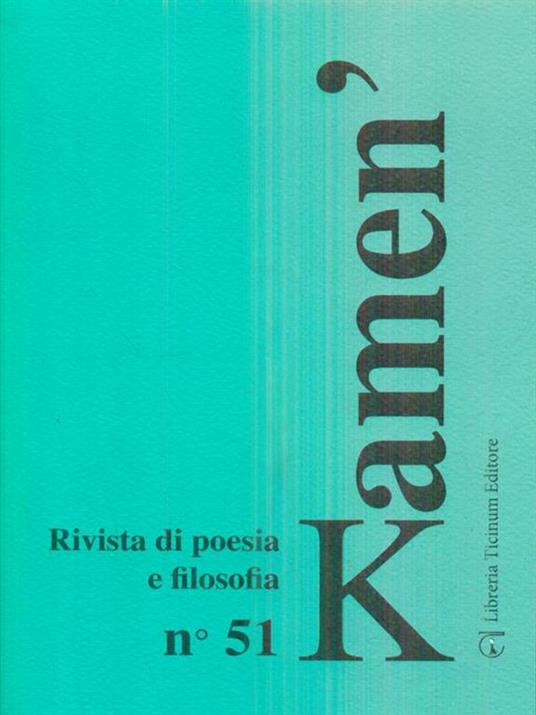 Kamen'. Rivista di poesia e filosofia. Vol. 51 - 2