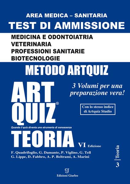 Artquiz Teoria. Test di ammissione per Medicina, Odontoiatria, Veterinaria, Professioni Sanitarie e Biotecnologie. Area medica-sanitaria - copertina