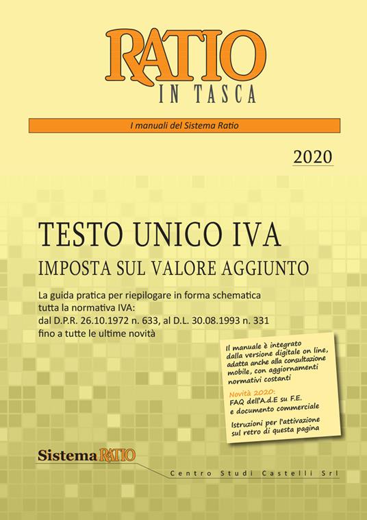 Testo unico IVA 2020. Imposta sul valore aggiunto - copertina