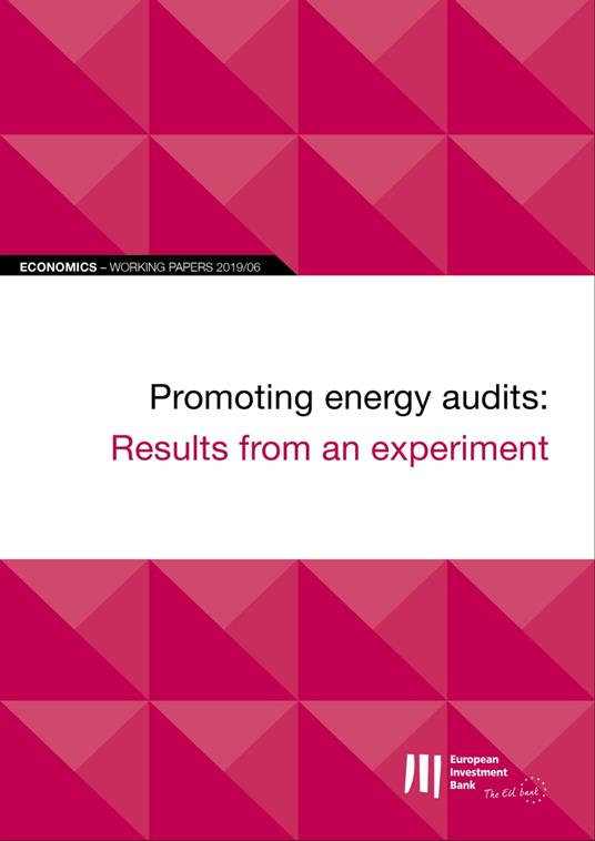 EIB Working Papers 2019/06 - Promoting energy audits: Results from an experiment